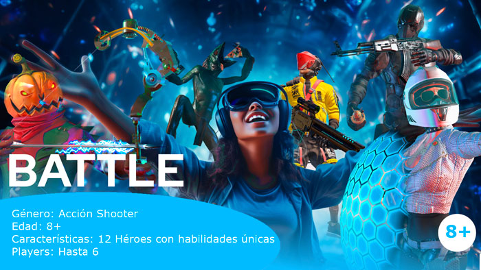 Cartel de Realidad Virtual ; opción Battle